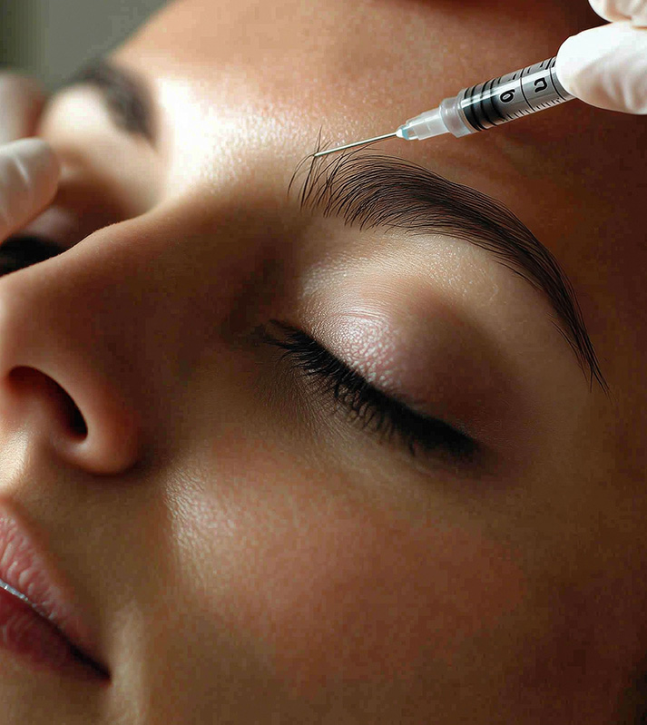Woman receiving a Botox injection at Vigour Aesthetics + Wellness Albany, NY medspa.